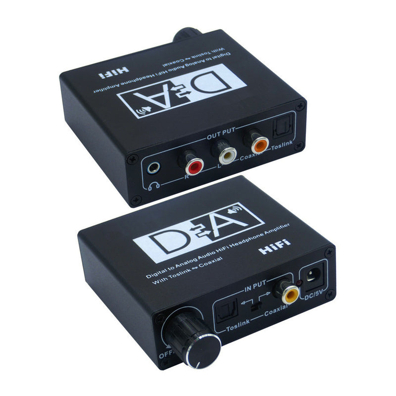 Digital to Analog HIFI Audio Converter Digital Fiber Coaxial Support US/ EU Plug