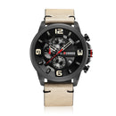 CURREN 8288 Chronograph Calendar Quartz Wrist Watch Leather Strap Waterproof Men Watch