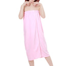 Women Soft Quickly Absorbent Microfiber Cozy Lovely Spa Bathrobe Bath Towel With Snap Closure