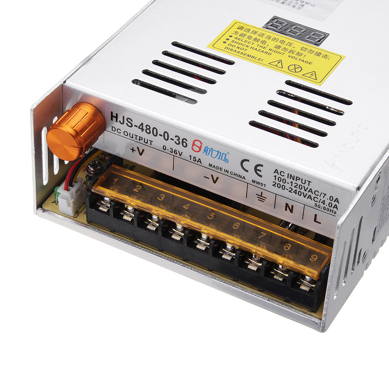 LCD 110/220V 0-36V 15A 480W Regulated Switch Power Supply Switching Power Supply Transformer