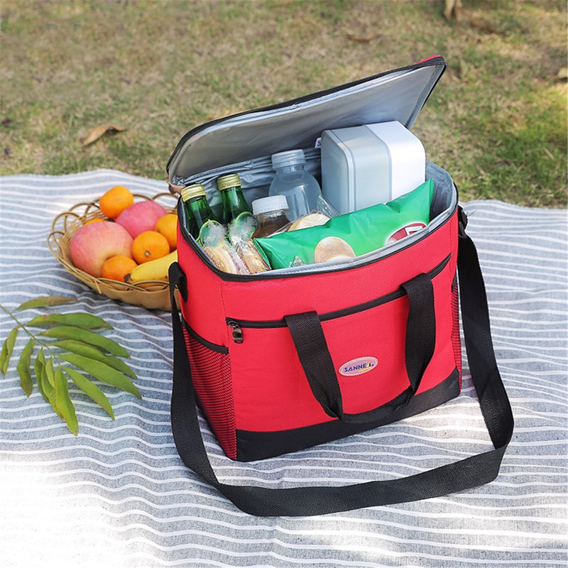 Insulated Cooler Handbag Waterproof Outdoor Picnic Lunch Bag Storage Carry Case