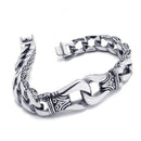 Men's Stainless Steel Polished Silver Heavy Huge Curb Link Chain Bracelet Bangle