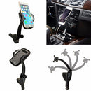 360 In Car Charger Holder Mount 2 USB Cradle for iPhone 6 Plus 5 Samsung Galaxy