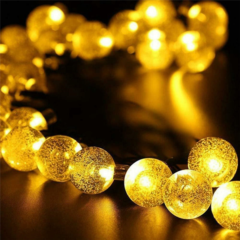 Outdoor Solar Powered 6.5M 30 LED Bulb String Light Garden Holiday Christmas Wedding lamp