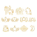 12pcs Gold Key Open Bezel Pendant Zinc Alloy UV Resin Frame Crafts DIY Pendant