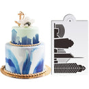 5Pcs/Set Plastic Civic Architecture Stencils Fondant Cake Mold Cookie Baking Mould Decorating Tool