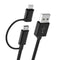 CHOETECH 2 in 1 2.4A Micro USB Lightning for Nylon Data Cable for iPhone 7 Plus Xiaomi Note 4