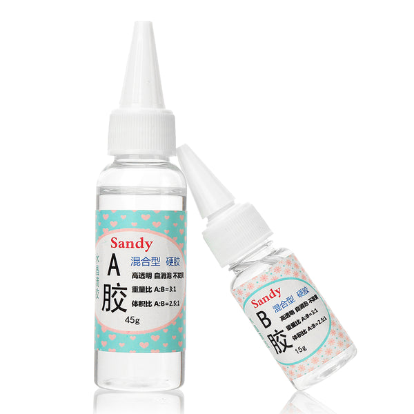 A+B 45g+15g Ultra-clear Crystal Epoxy AB Gemstone DIY Jewlery Epoxy Mold Material