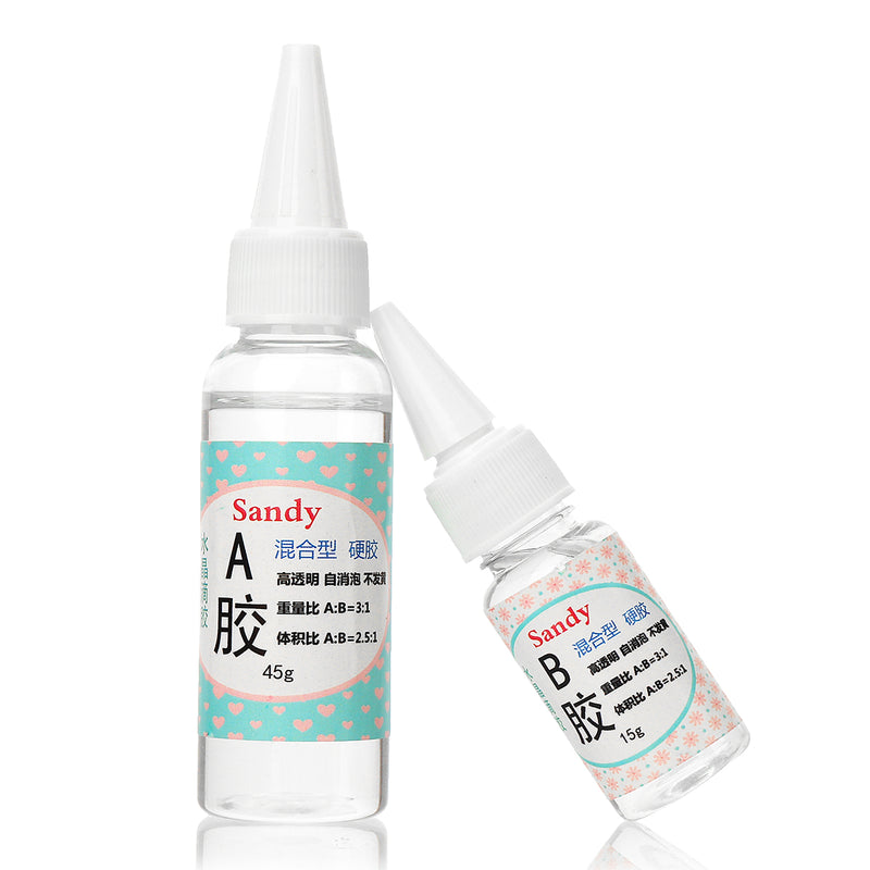 A+B 45g+15g Ultra-clear Crystal Epoxy AB Gemstone DIY Jewlery Epoxy Mold Material