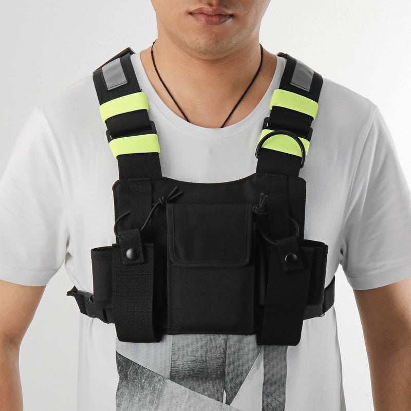 Chest Pocket Pack Harness Nylon Bag Backpack Holster for Radio Walkie Talkie