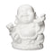 Peace Sign Laughing Hotai Statue Happy Sitting Hotai White Gloss Home Decorations