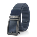 TUSHI 120cm Punch Free Black/Silver Buckle Tactical Belt Quick Release Nylon Waist Belts Casual Belt