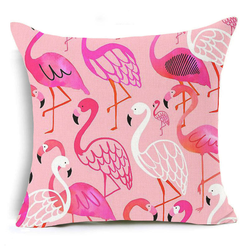Honana 45x45cm Pillow Case Home Decoration Flamingo Palm Leaf Design 16 Optional Patterns