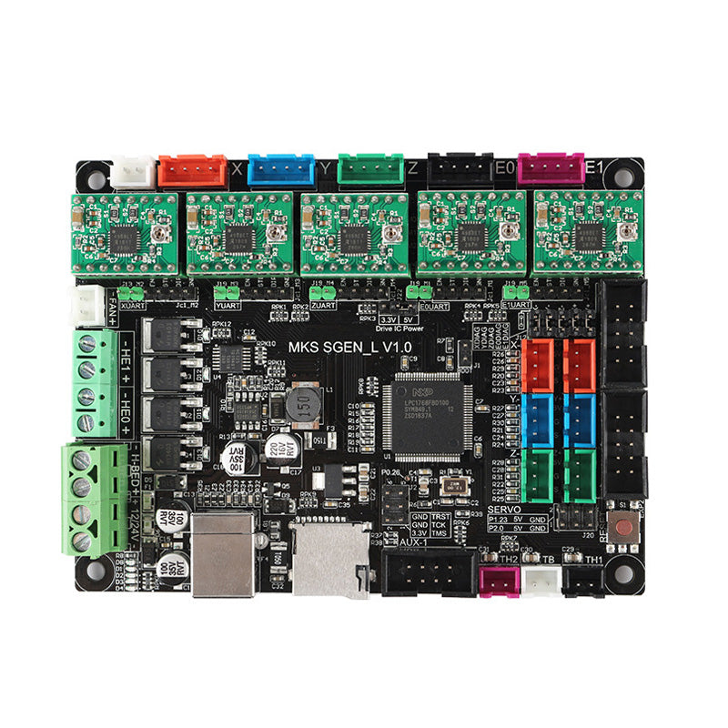 MKS SGen-L 32-Bit ARM Mainboard + 5Pcs A4988 Stepper Driver Kit for 3D Printer Support Reprap/Marlin2.0