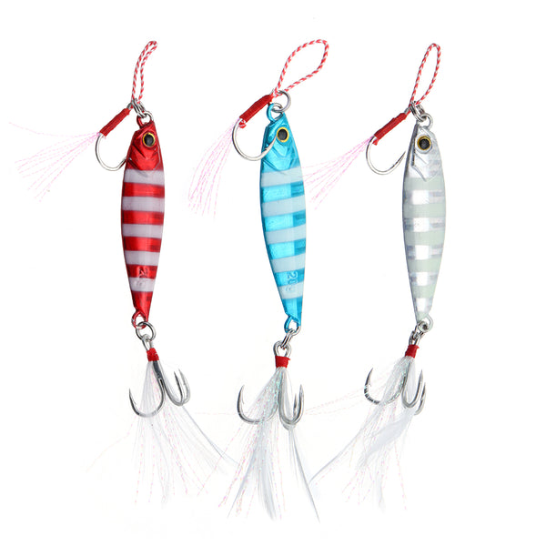 Zanlure 1pc Metal Lead Fish Jig Fishing Lures Spoon 20G/5.8CM Lure Luminous Bait Jigging