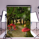 3x5FT Forest Mushroom Fairy Tale Photography Backdrop Background Studio Prop