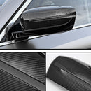 Pair Carbon Fiber Style Side Mirror Cover Cap for BMW G30 G31 530i 540i 520D 5 Series 17-18