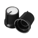 50Pcs White Plastic For Rotary Taper Potentiometer Hole 6mm Knob