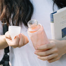 Jordan&Judy 300ml Glass Water Bottle Sports Travel Drinking Cup With Silicone Cover