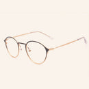 CASS BOJUERetro Literature Metal Spectacle Glasses Frame Flat Mirror Circular Light Weight Lens Rim