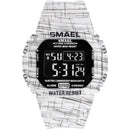 SMAEL 1801 Men Camouflage Cowboy Style Luminous 5ATM Waterproof Digital Watch