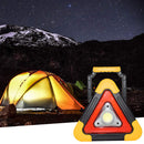 Portable COB LED Work Light Multi-function Triangle Warning Traffic Lamp Camping Searchlight