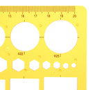 Geometric Figure Polygon Drawing Template KT Soft Plastic Circle Triangle Square Hexagon Ruler Design Board