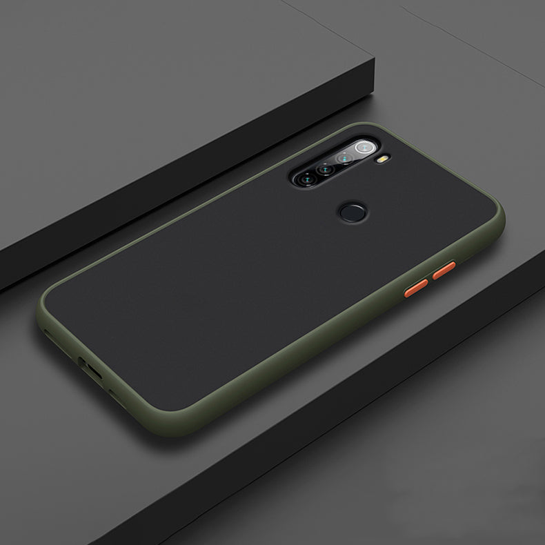For Xiaomi Redmi Note 8 Case Bakeey Armor Shockproof Anti-fingerprint Matte Translucent Hard PC&Soft TPU Edge Protective Case