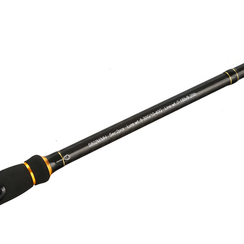 JOHNCOO 2.4m Fishing Rod Casting Spinning Rod M MH Power Carbon Rod Fishing Tackle