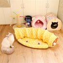 Foldable Pet Mat Tunnel Mat Pet Kitten Tunnel Suede Tubes Play Mat Scratch Crinkle Toy Sleeping Kennel