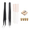 UM3 M6 Brass Heating Block + 0.25/0.4/0.6/0.8mm Nozzle + Cleaning Needle Kit for 3D Printer
