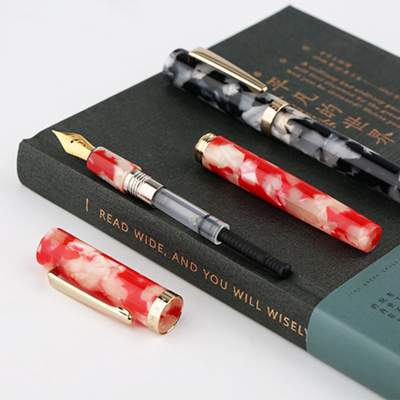 Moonman N2 Short Office Stationery Vacuum Filling Mini Fine Nib Fountain Pen Practise Device Smooth Home Study Supplies Non-Slip