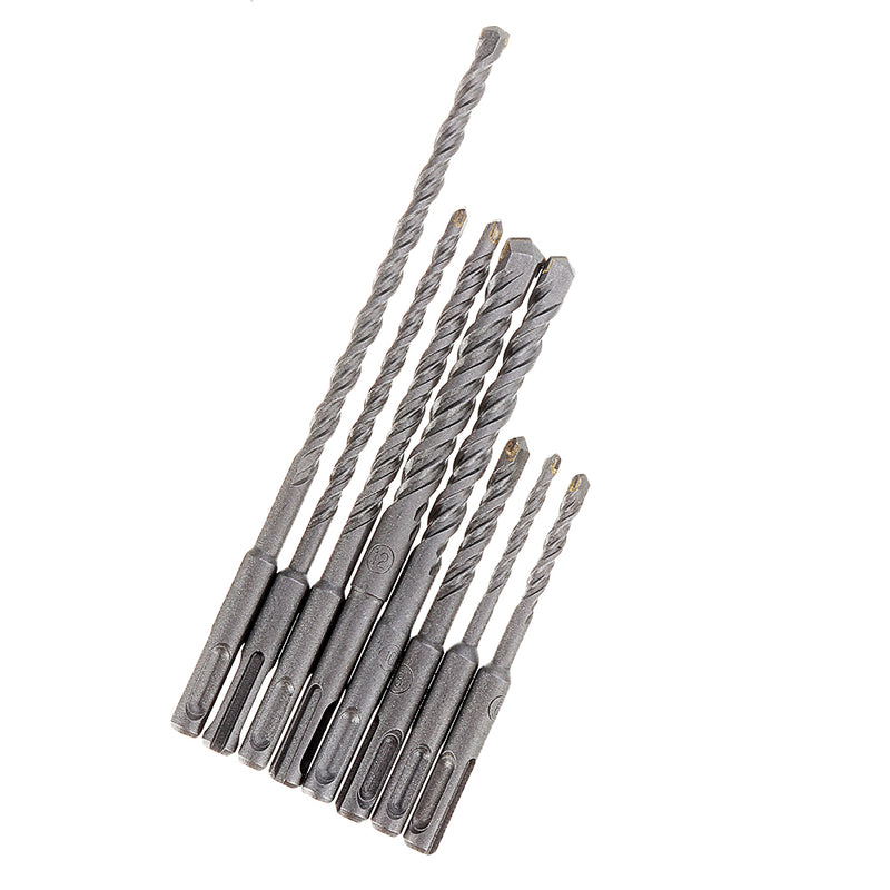 8pcs 5-12mm SDS Plus Shank Electric Hammer Drill Bit 5/6/8/10/12mm Carbide Tip Masonry Concrete Drill Bit
