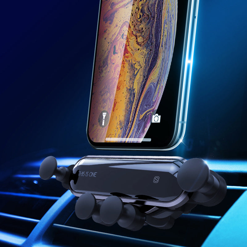 Bakeey Upgrade Metal Gravity Linkage Automatic Lock Air Vent Car Phone Holder for 4.7-6.5 Inch Smart Phone iPhone XS Max Samsung Galaxy S10+