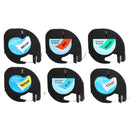 LT 91201/91200/12267 Label Tape Compatible For Dymo LetraTag 12mmx4m Cassette
