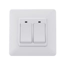 MoesHouse WS-EUY2-W EU Standard 2 Gang Smart Push Button Switch Smart Life Tuya Wireless Remote Control Work with Alexa Google Home