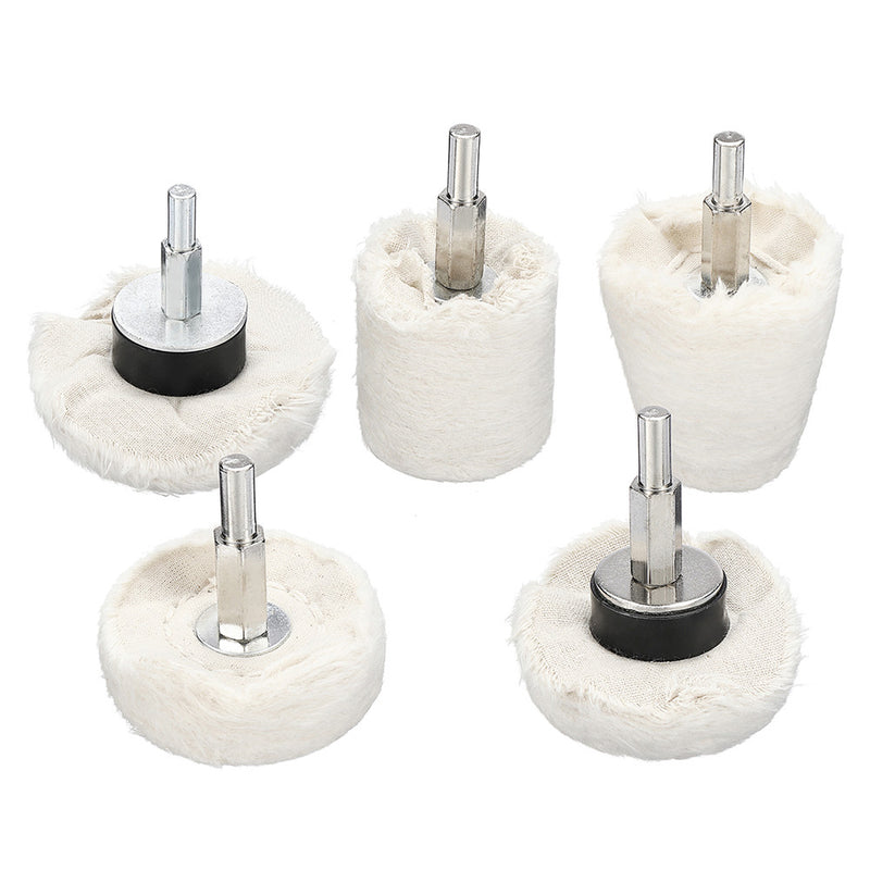 6pcs Polishing Wheel Buffing Pad Mop Wheel Kit Cloth Cotton Buffing Wheel