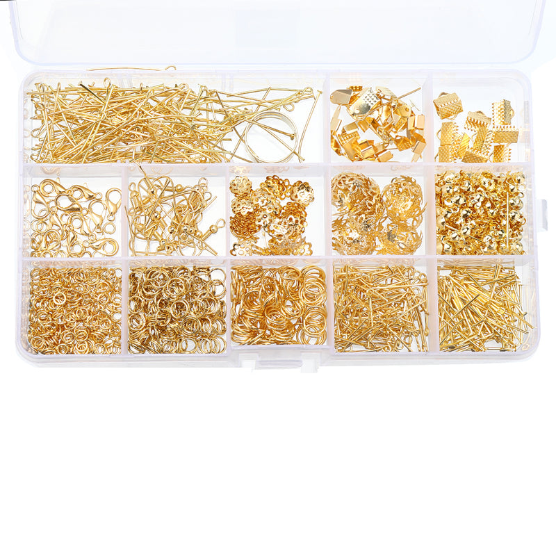 760Pcs/Set Eye Pins Lobster Clasps Jewelry Wire Earring Hooks Jewelry Finding Kit for DIY Necklace Jewelry Bracelet Making