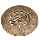 Waterproof Outdoor Indoor Garden Wall Station Clock Thermometer 12 Inch Sun And Moon