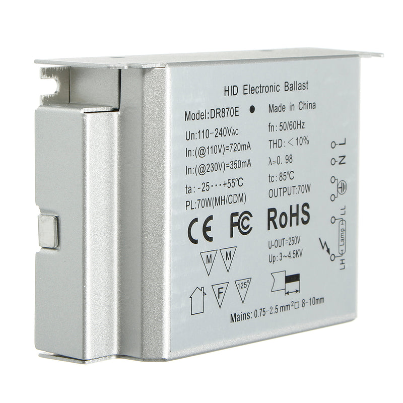 70W AC 110V-240V Electronic Ballast for Quartz & Ceramic Metal Halide Lamp & High Pressure Mercury Lamp