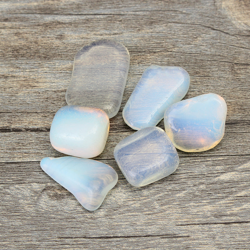 6pcs Polished Crystal Tumbled Stone DIY Design For Decoration