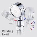 High Pressure Adjustable Bath Shower Head Turbo One-key Stop Button With 2Pcs Filter