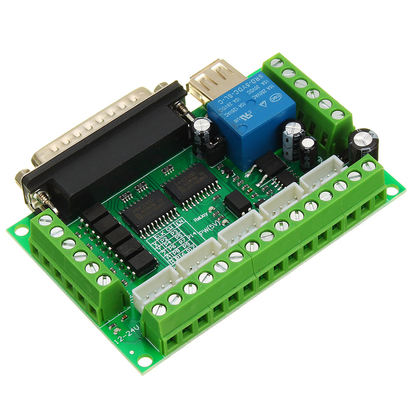 Geekcreit 5 Axis CNC Interface Board For Stepper Motor Driver Mach3 With USB Cable