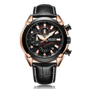 MEGIR 2065 Sport Watches Creative Chronograph Quartz Leather Strap Men Watch