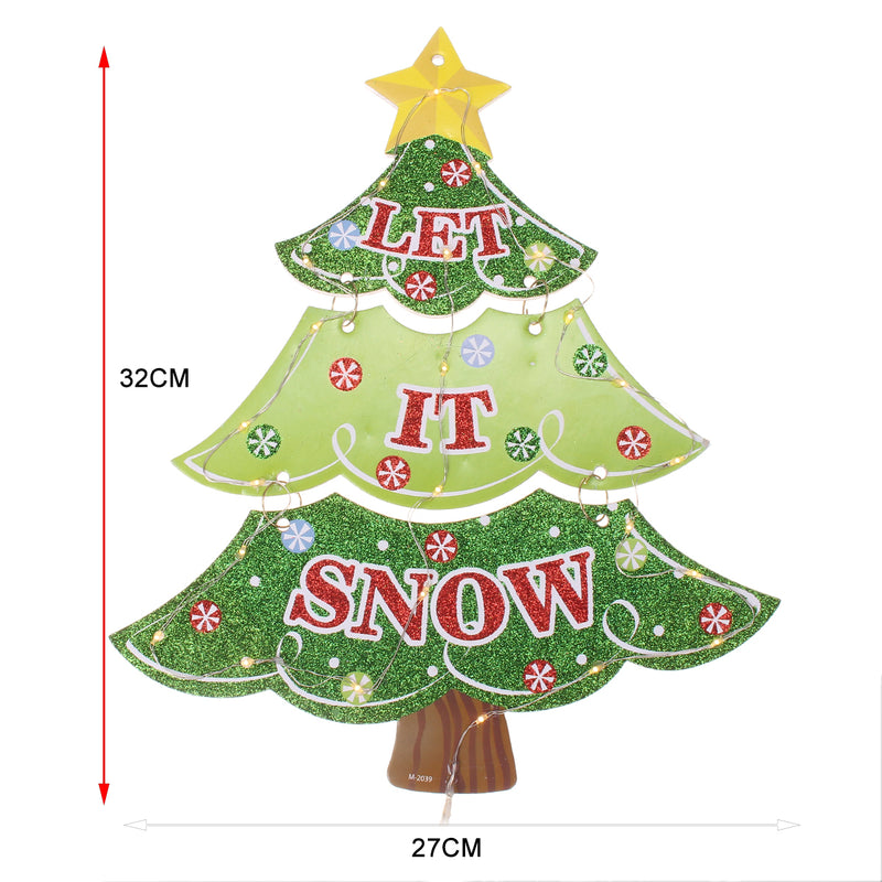 LED Christmas Tree Decoration String Light Window Hanging Ornament Holiday Gift