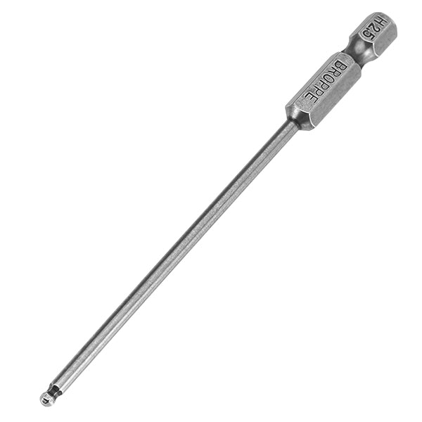Broppe 5pcs 2.5/3/4/5/6mm 100mm Magnetic Ball Screwdriver Bits 1/4 Inch Hex Shank