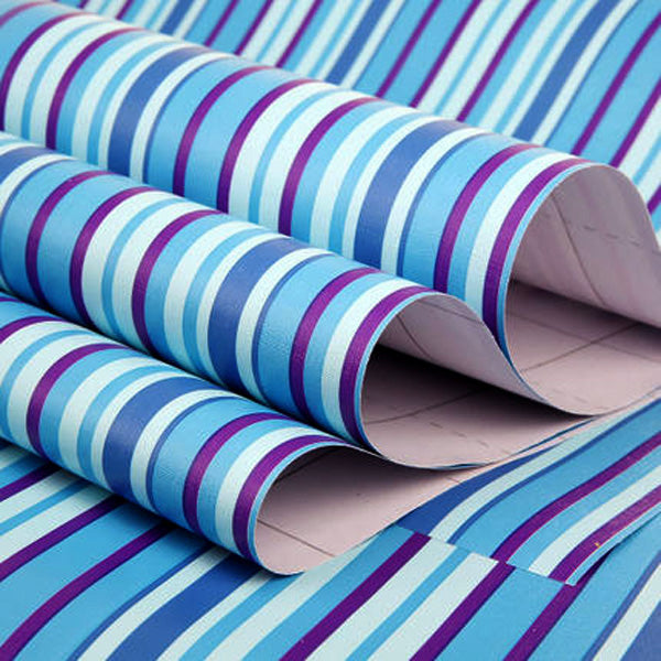 Waterproof Stripe Wallpaper Self Adhesive Wardrobe Door Kitchen Wall Stickers