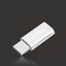 Rocketek Type C Male To Micro USB Female Charging OTG Adapter Converter for Phone Macbook Tablet