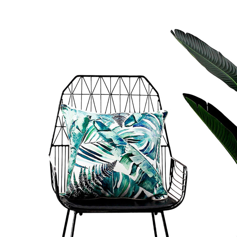 COMO LIVING Tropical Rainforest Hand-painted Pillow Cotton Cushion Flowers Floral Pillow For Sofa Chair