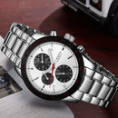 CURREN 8016 Decorative Three Dials Full Steel Quartz Watches Business Style Men Wrist Watch